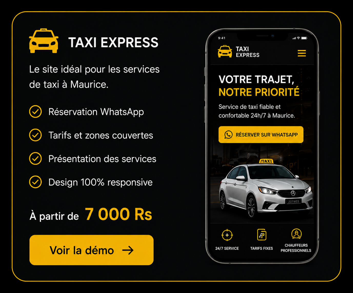 Taxi Express Pour chauffeurs de taxi et services de transport.